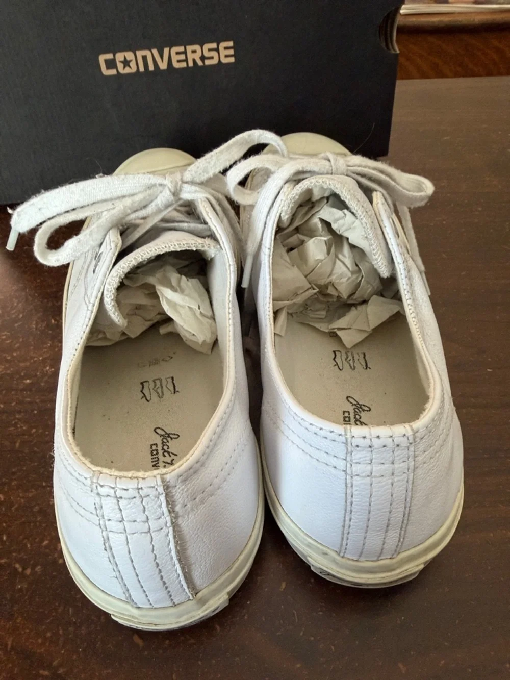 Converse Jack Purcell Leather Ox Low Top Sneakers w/ Box - Sz 9.5M / 11W - Picture 5 of 9